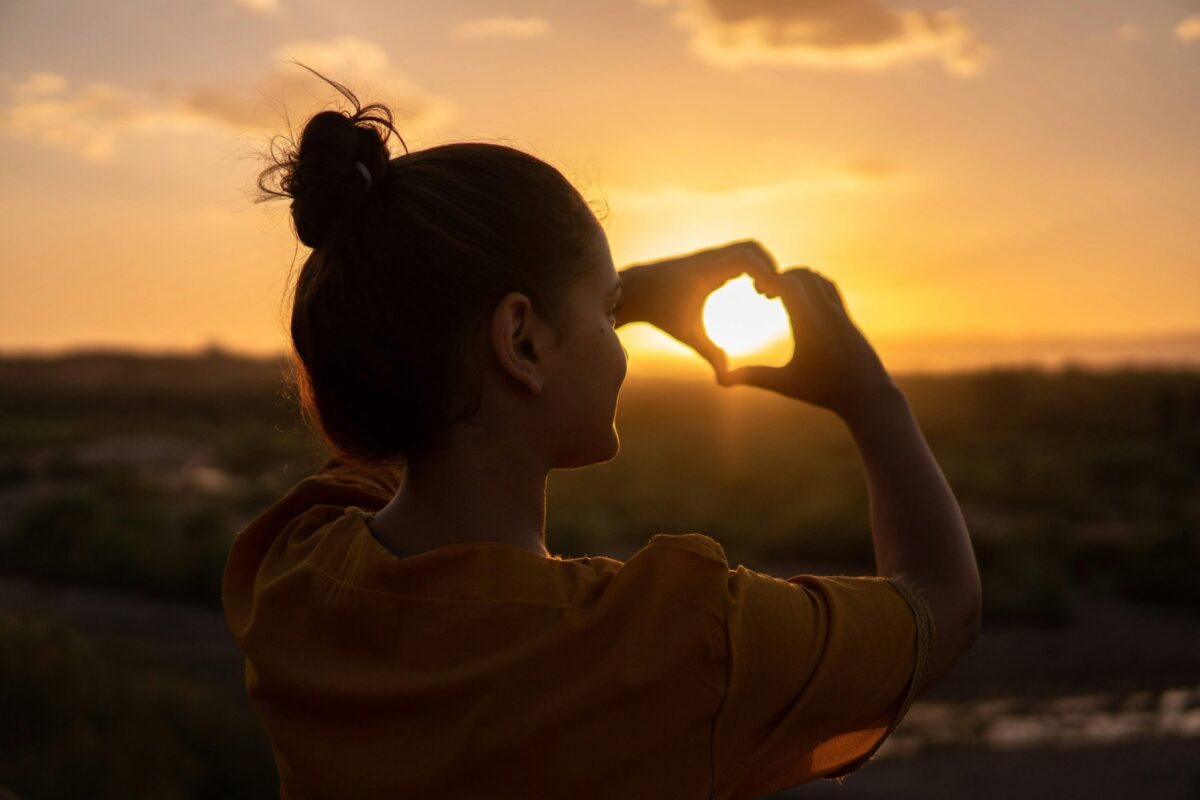Love heart silhouette