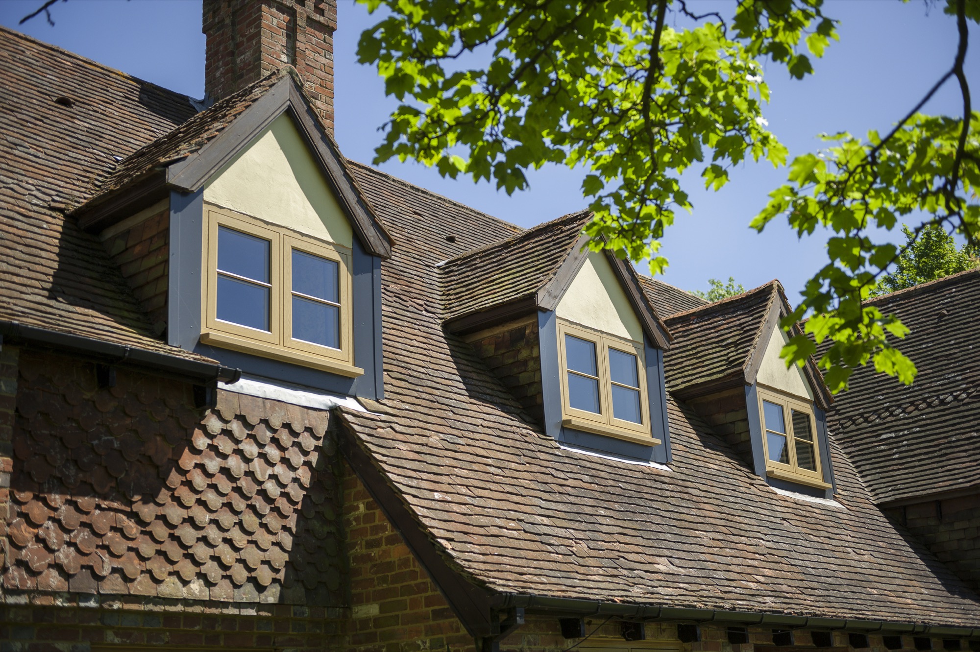 Timber uPVC window colour to these dormer windows