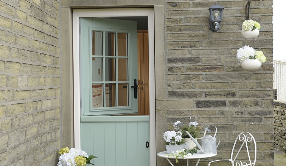 A composite door in stable door design